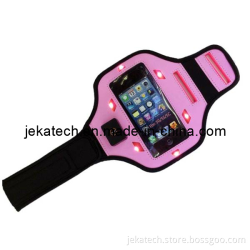 Neoprene Running Armband with LED Lights for iPhone 5/5s